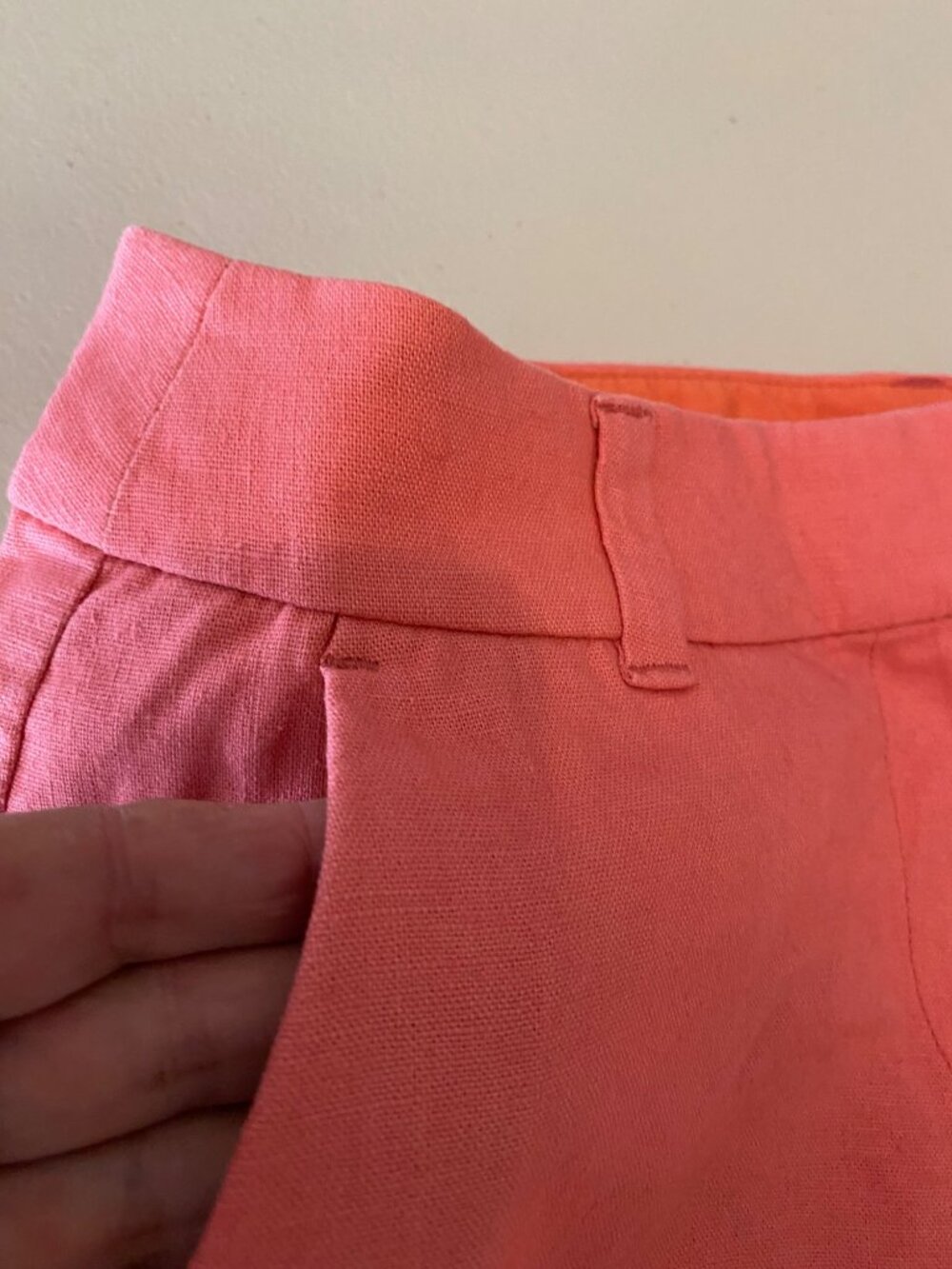 4 pairs J. Crew Scalloped Hem Linen Blend Shorts Green Black Red Coral Size 4 - Picture 3 of 8